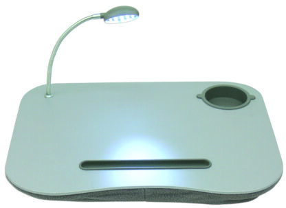 Laptop Desk with Built-In Cushion/LED Light and Cup Holder